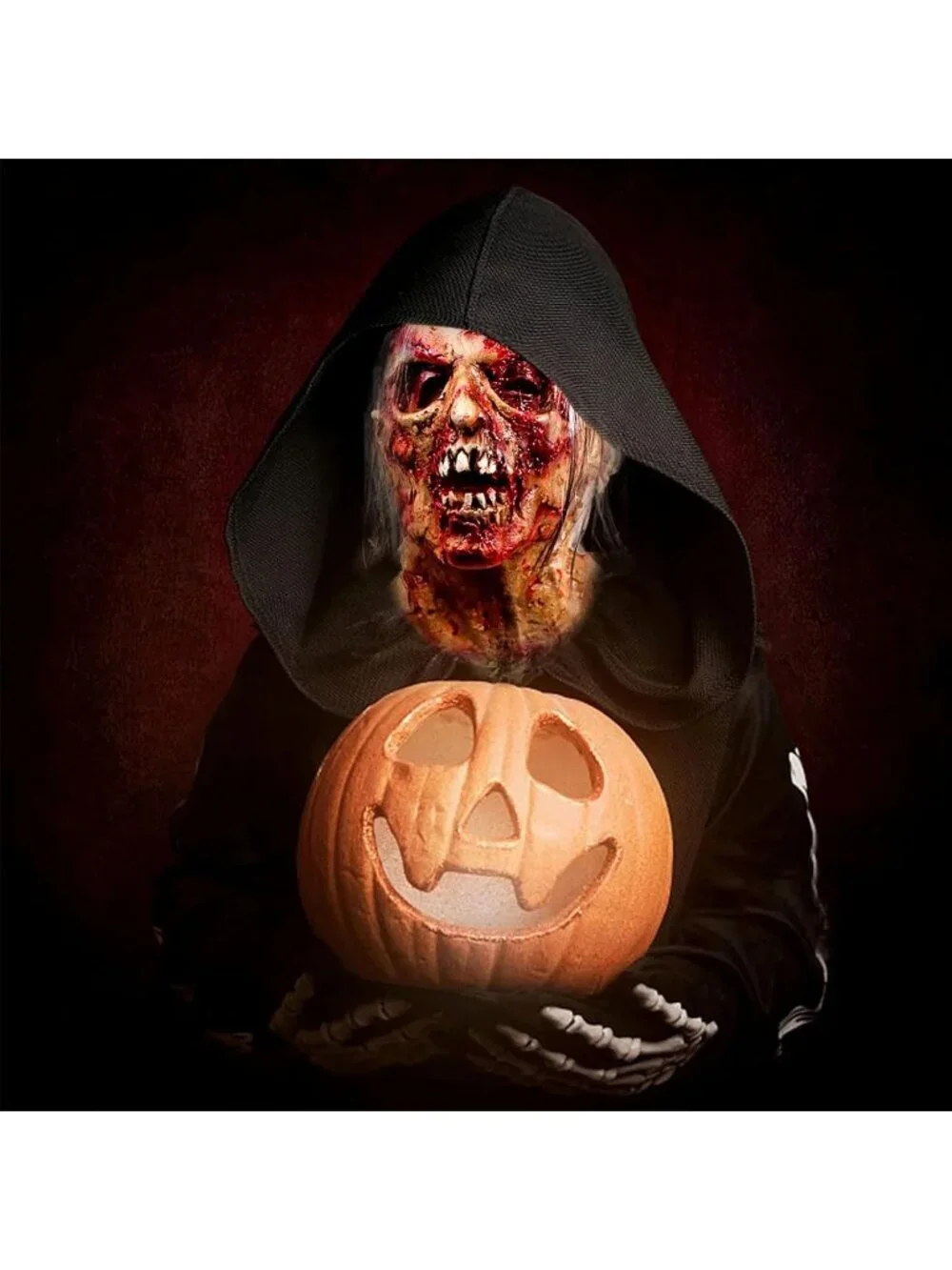 Scary Halloween Latex  Horror Biochemical Creepy Adult Zombie Head Mask